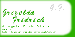grizelda fridrich business card